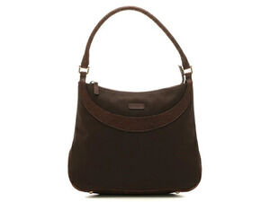 Gucci Shoulder Bag Gucci Guccissima Dark Brown Canvas Leather